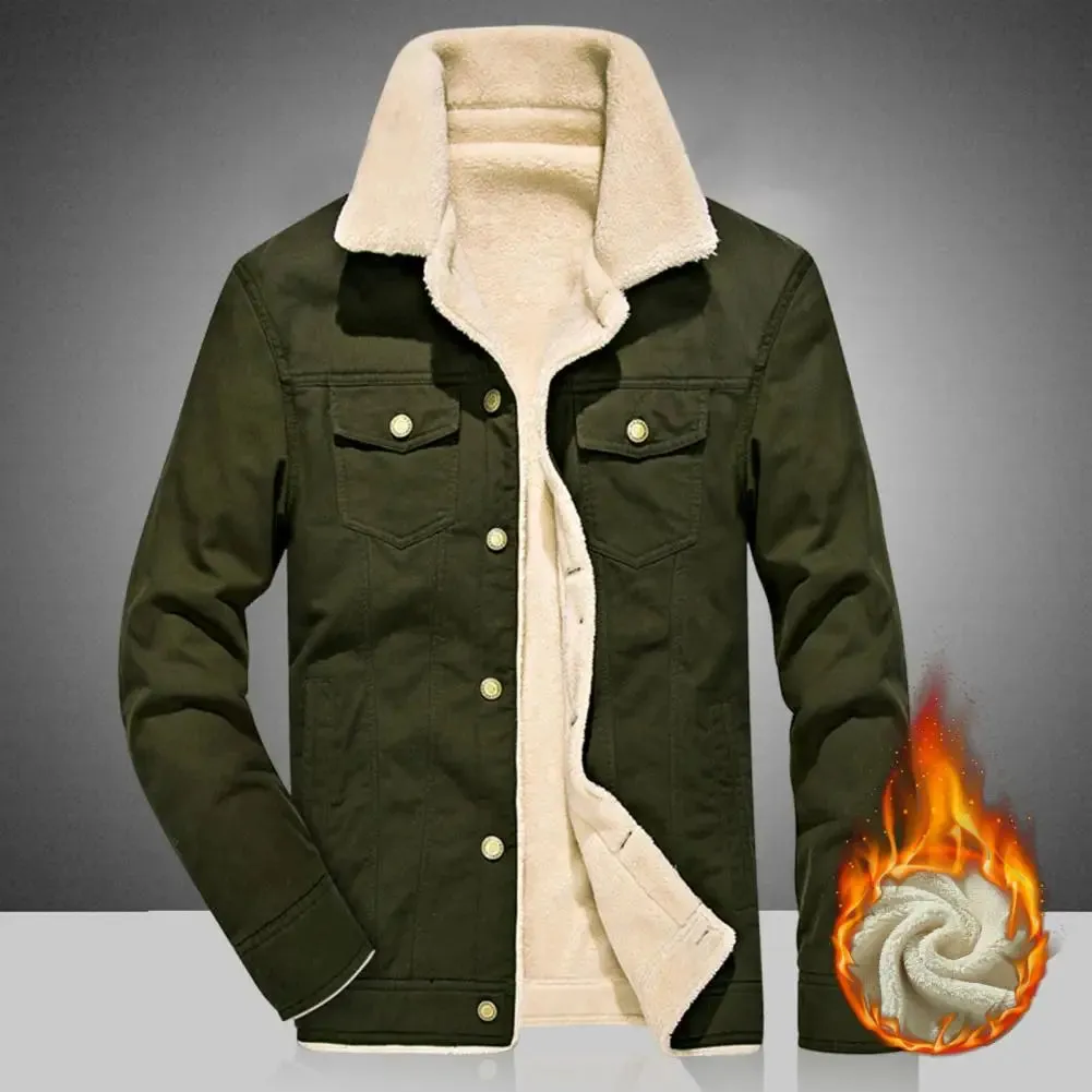 Funki Buys | Jackets | Men's Washed Thick Fleecy Winter Jacket