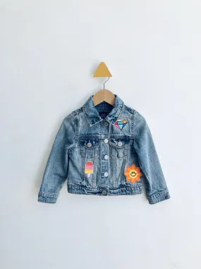 Future is Bright Patched Jean Jacket (some markings) // 3Y