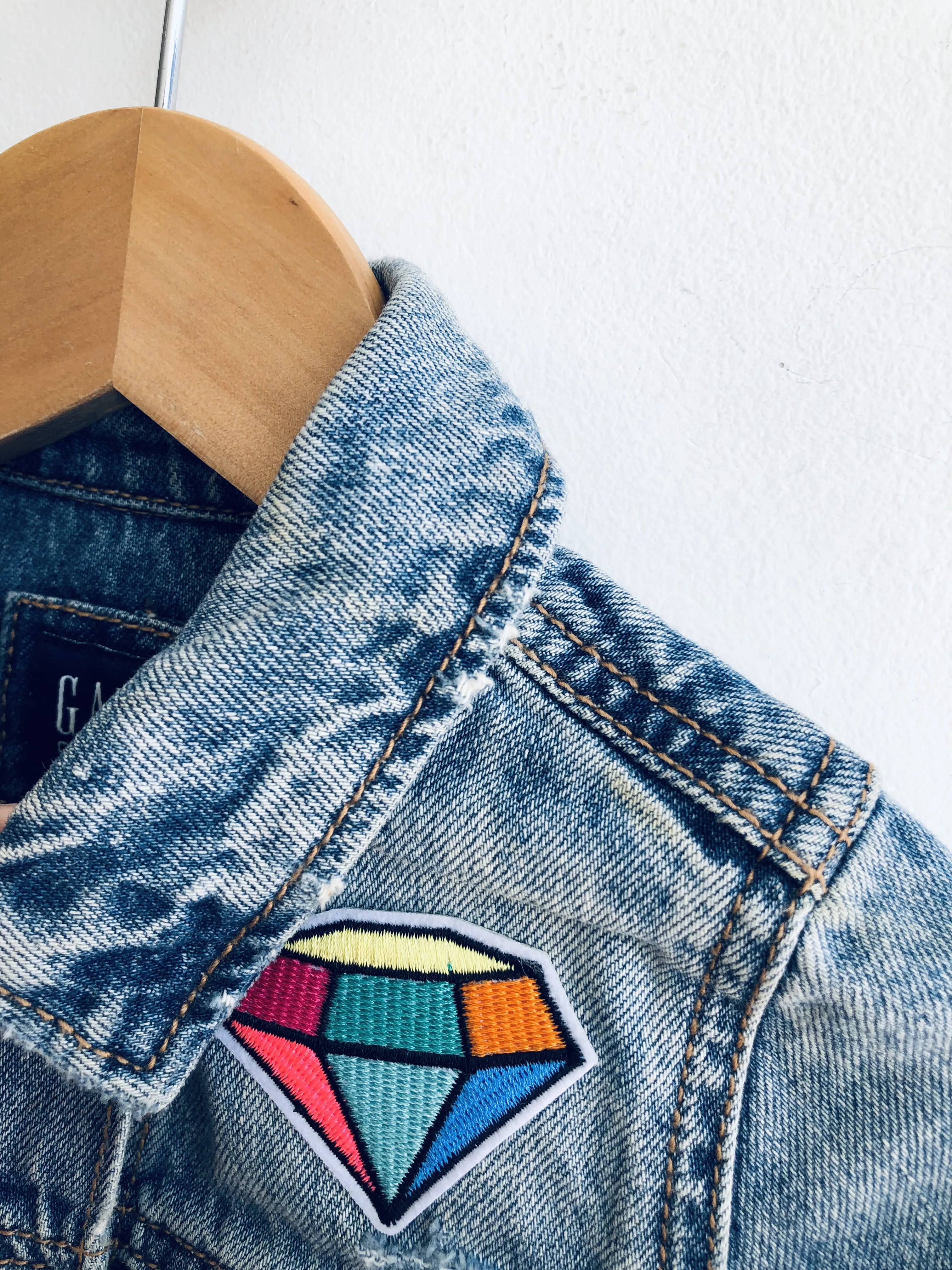 Future is Bright Patched Jean Jacket (some markings) // 3Y