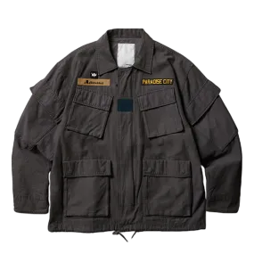 Garmentdyed Tactical Jacket Charcoal