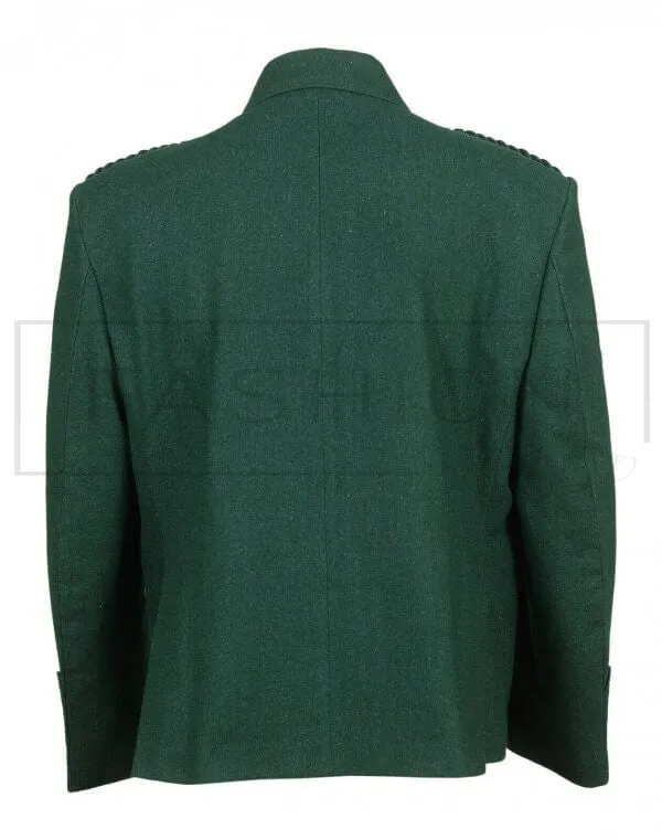 Handmade Green Argyle Kilt Traditional Jacket and Waistcoat For Men And Women - Scottish Kilt Jackets