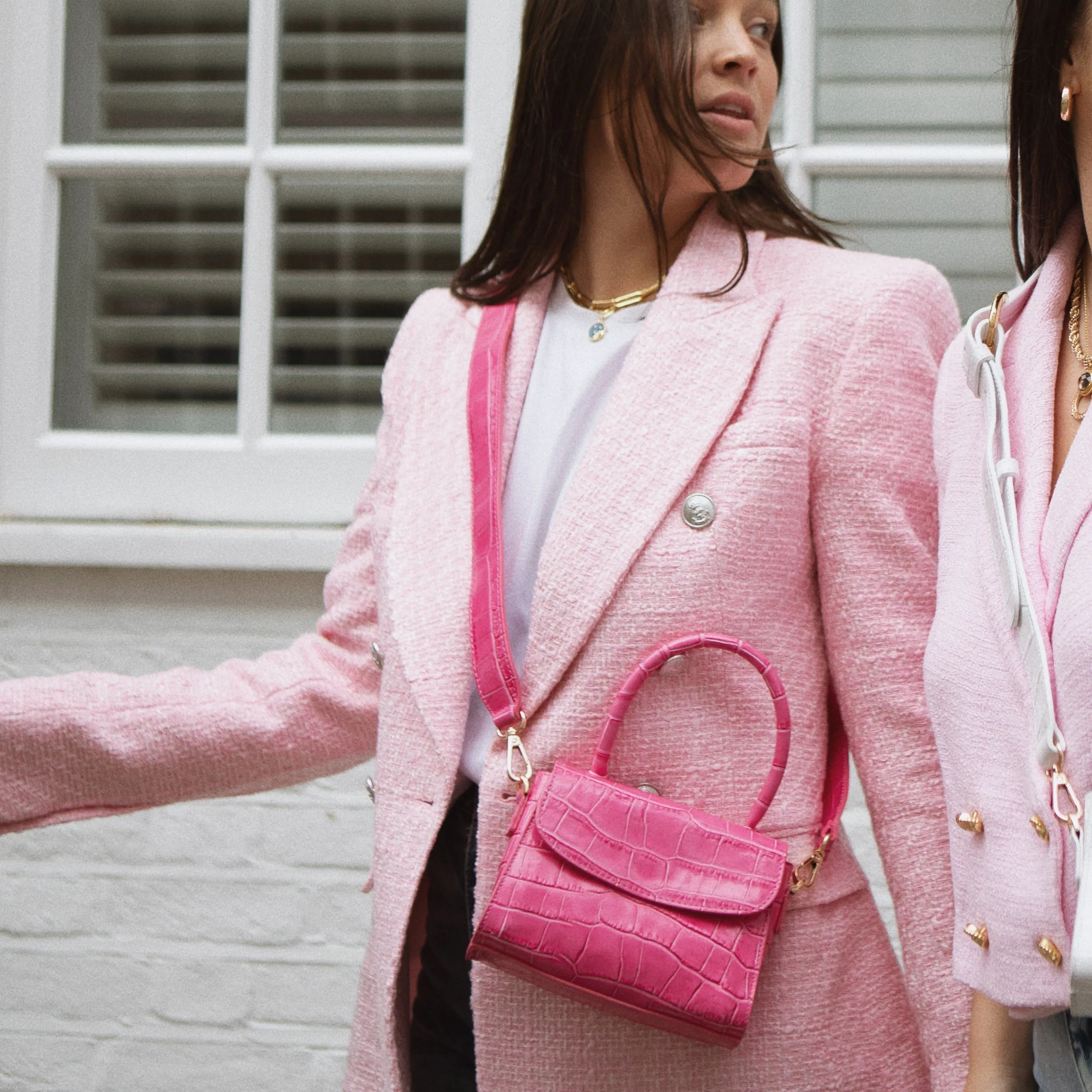 'LA' Grab Bag | Pink Glossy Croc
