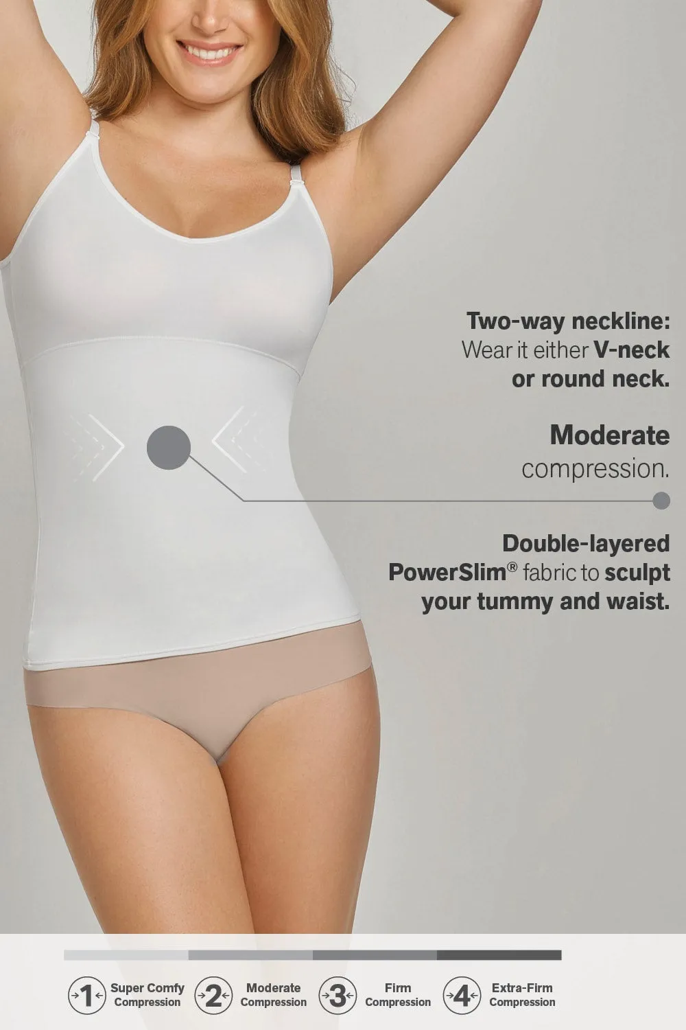 Leonisa 2-way Moderate Shaper Cami