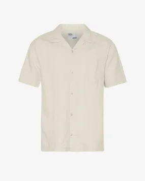 Linen Short Sleeved Shirt - Ivory White