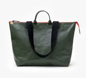 Loden Leather Zip Tote