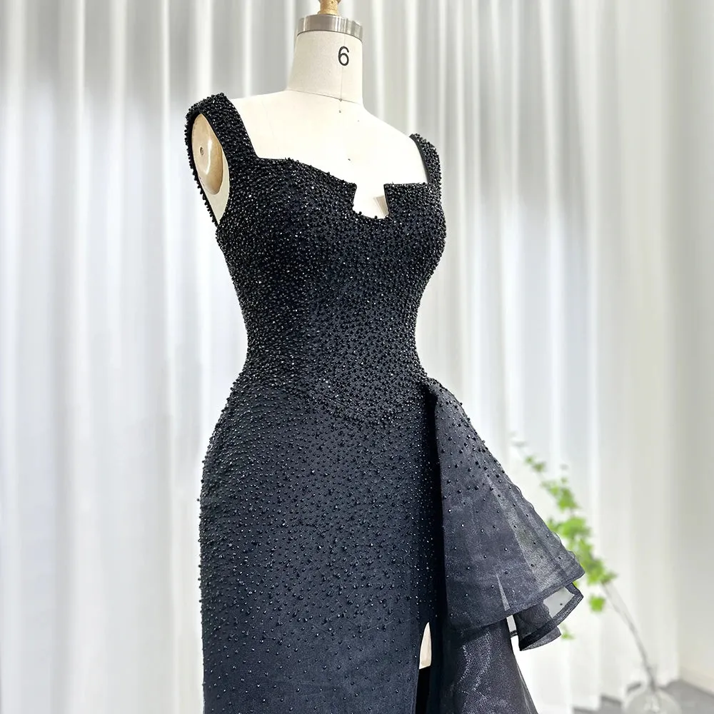 Luxury Beaded High Slit Mermaid Dress