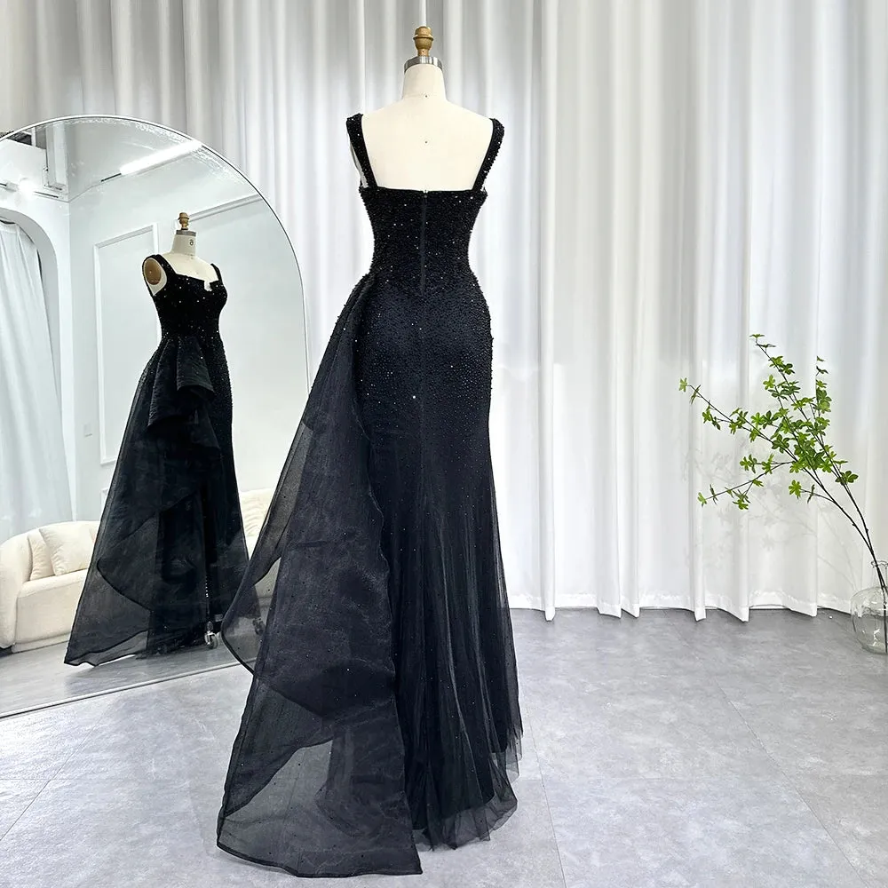 Luxury Beaded High Slit Mermaid Dress