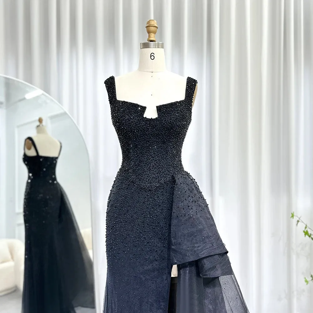 Luxury Beaded High Slit Mermaid Dress