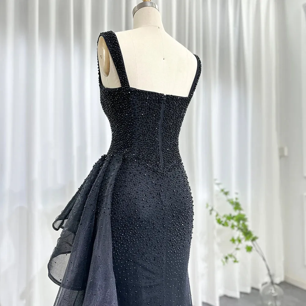 Luxury Beaded High Slit Mermaid Dress