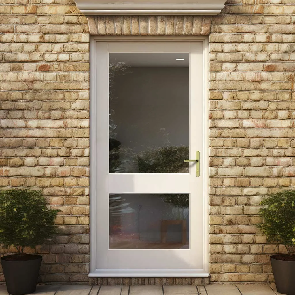Made to Measure Exterior 2XGG Front Door - 45mm Thick - Six Colour Options - Double Glazing