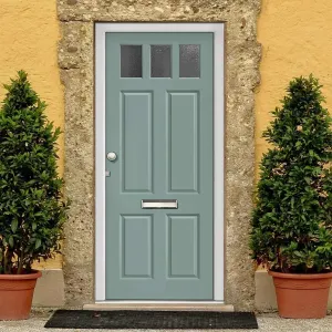 Made to Measure Exterior Bute Front Door - 45mm Thick - Six Colour Options - Double Glazing