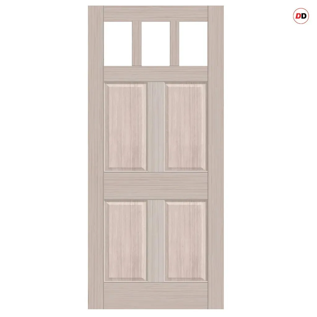 Made to Measure Exterior Bute Front Door - 45mm Thick - Six Colour Options - Double Glazing