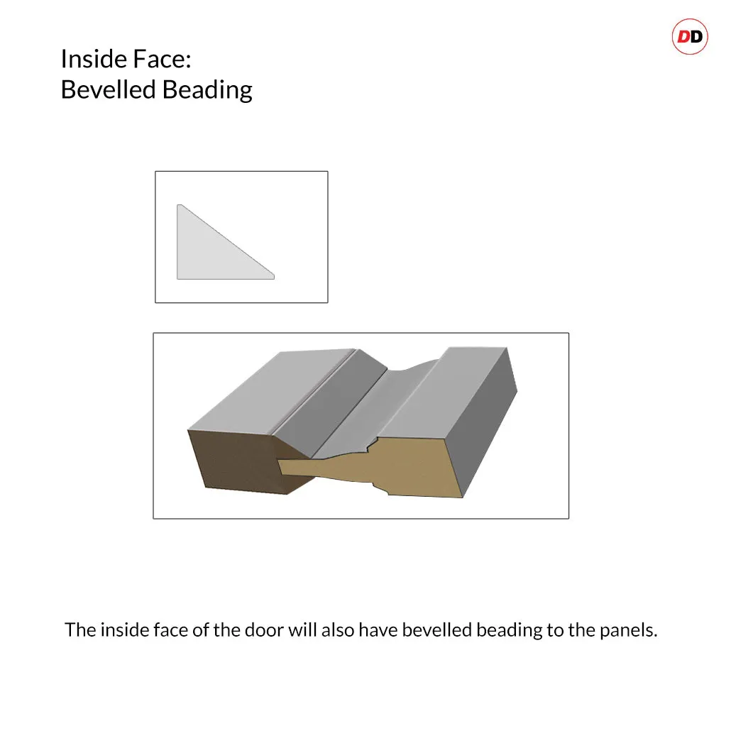 Made to Measure Exterior Colonial 4 Panel Front Door - 45mm Thick - Six Colour Options