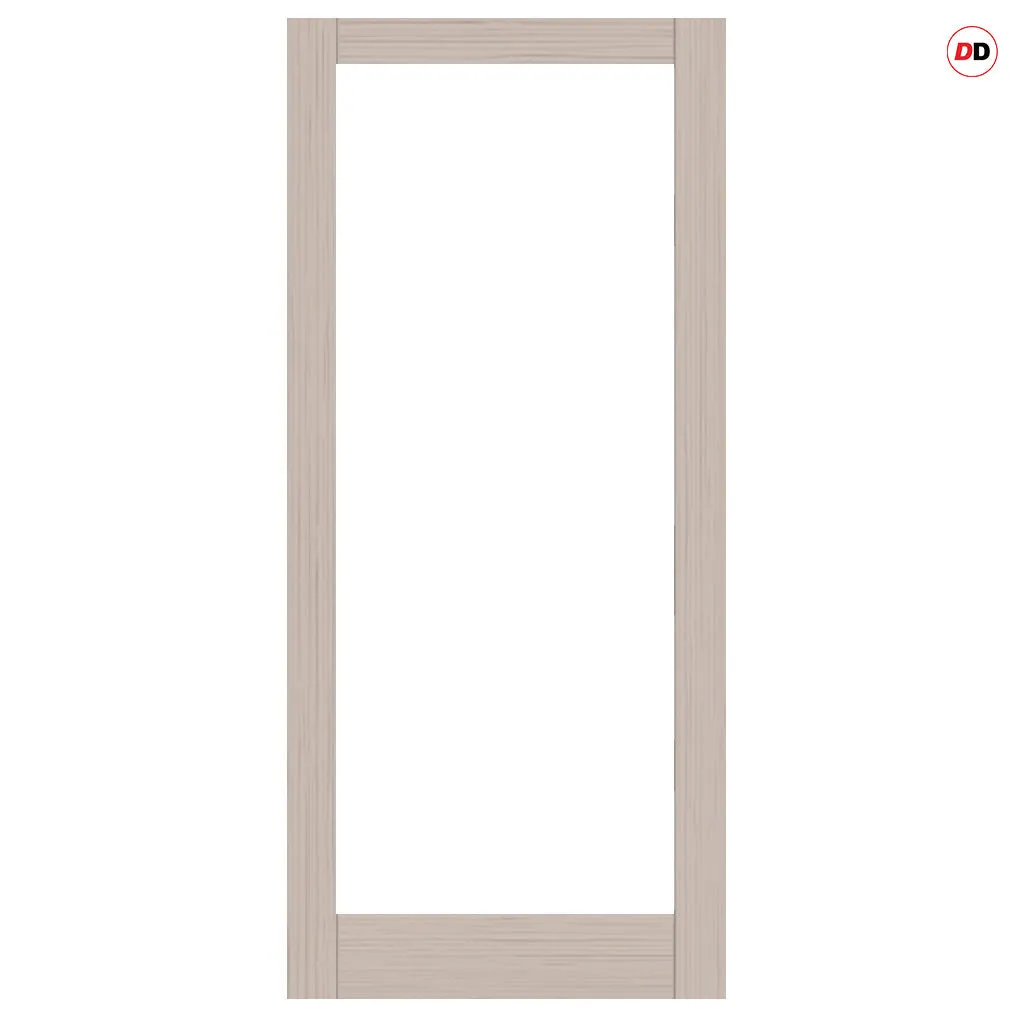 Made to Measure Exterior Full Pane Front Door - 45mm Thick - Six Colour Options - Double Glazing