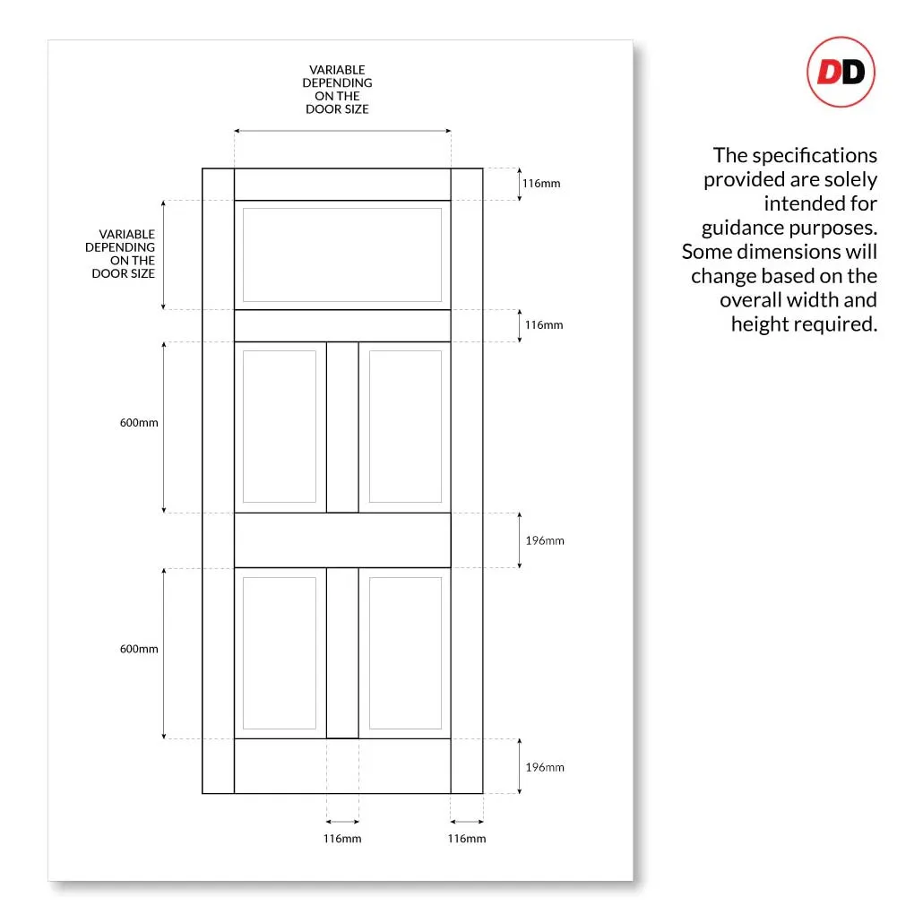 Made to Measure Exterior Gigha Front Door - 45mm Thick - Six Colour Options