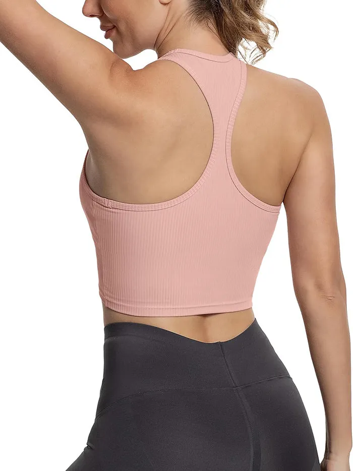 MATHCAT Cross Hem Crop Sports Bras with Built in Bra Wholesale