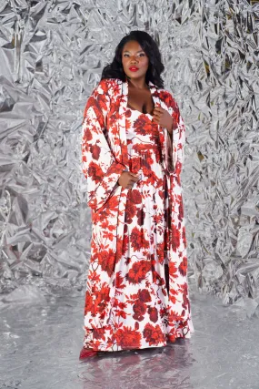 MAXI ROBE CHIPPENDALE FLORAL