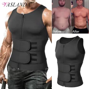 Men’s Body Shaper Sauna Vest – Waist Trainer &amp; Fat Burner Slimming Tank Top