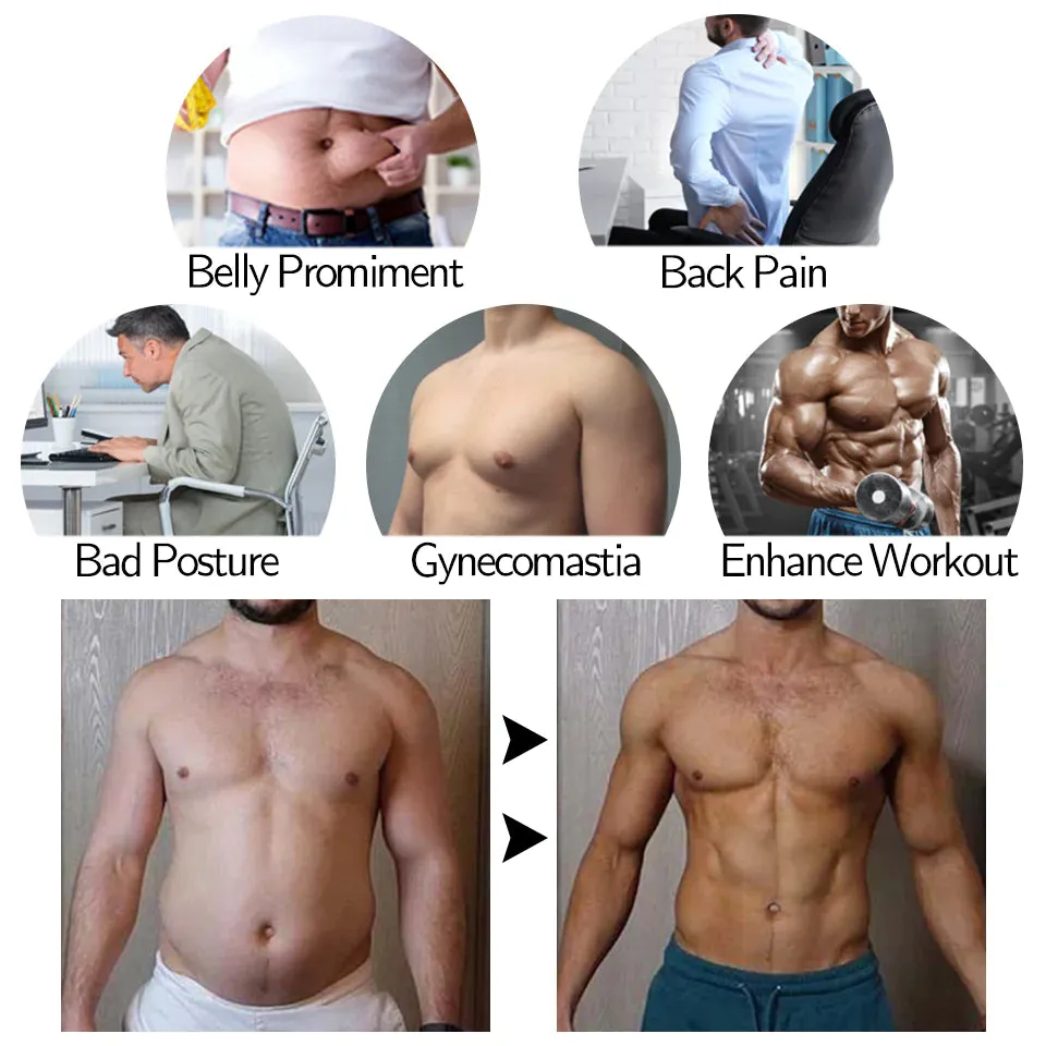 Men’s Body Shaper Sauna Vest – Waist Trainer &amp; Fat Burner Slimming Tank Top