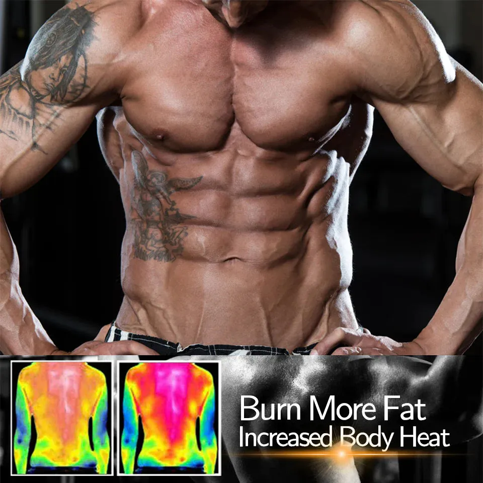Men’s Body Shaper Sauna Vest – Waist Trainer &amp; Fat Burner Slimming Tank Top
