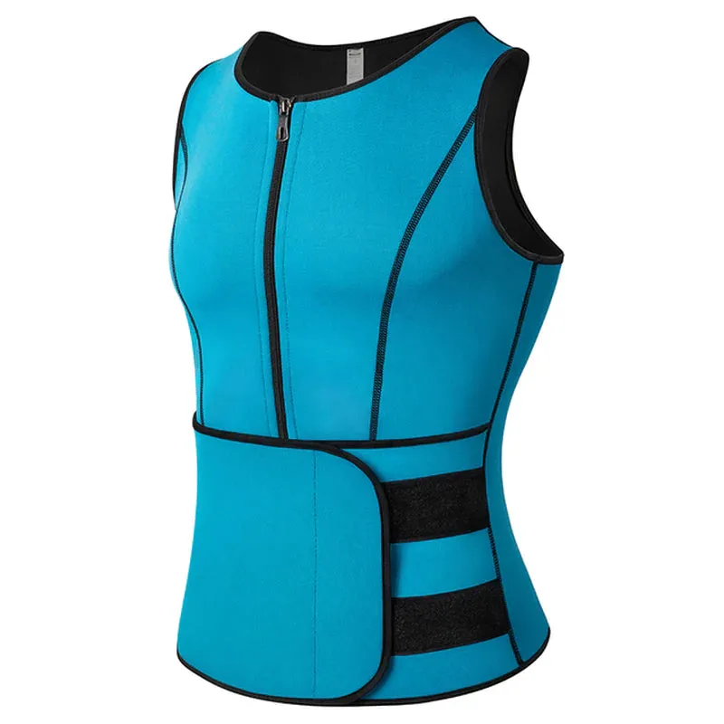 Men’s Body Shaper Sauna Vest – Waist Trainer &amp; Fat Burner Slimming Tank Top