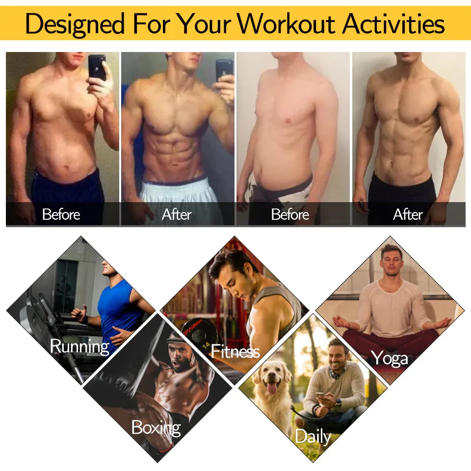 Men’s Body Shaper Sauna Vest – Waist Trainer &amp; Fat Burner Slimming Tank Top