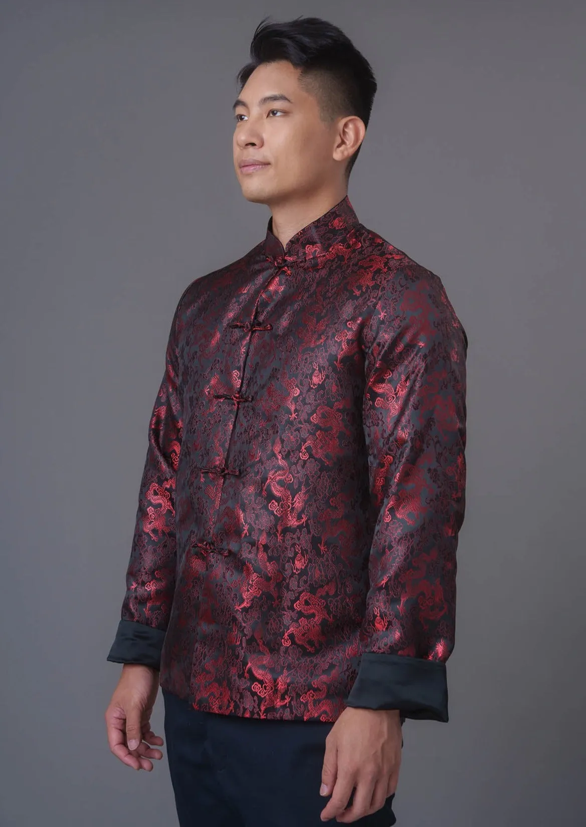 Men's Reversible Tang Jacket (Black/ Red)