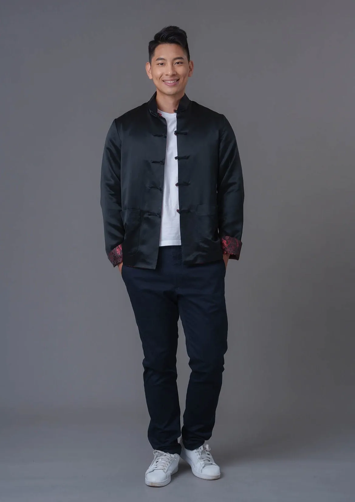 Men's Reversible Tang Jacket (Black/ Red)