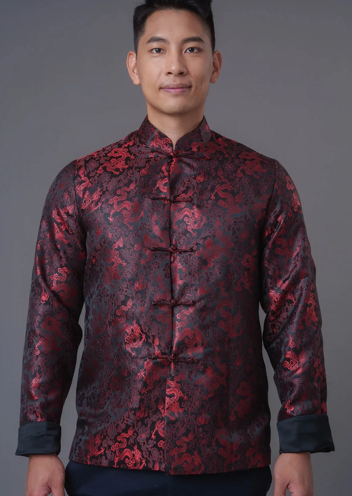 Men's Reversible Tang Jacket (Black/ Red)