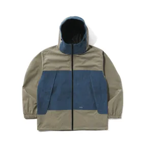 MMM HF WINDBREAKER HOODED JACKET ASH KHAKI / CORDUROY SKY