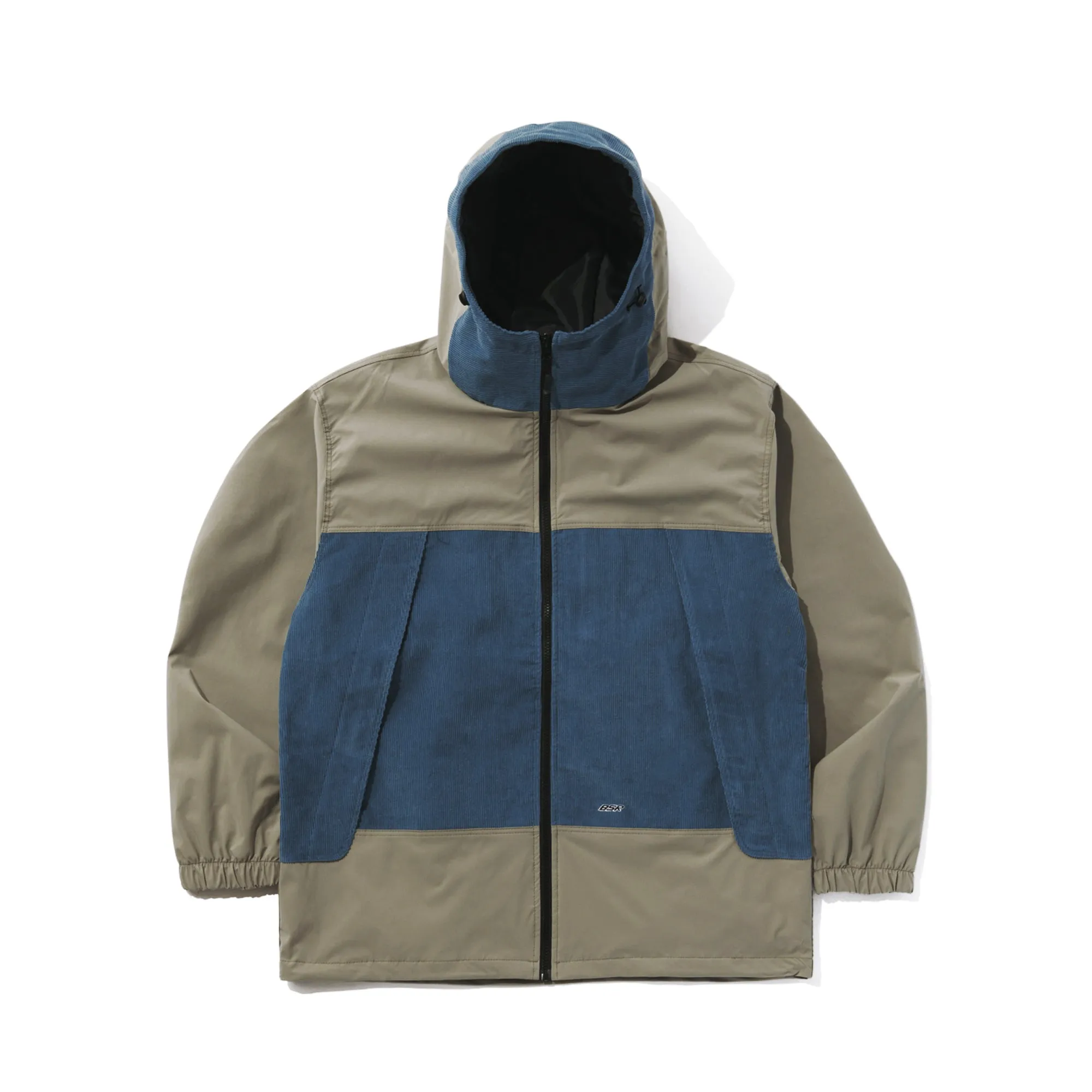 MMM HF WINDBREAKER HOODED JACKET ASH KHAKI / CORDUROY SKY
