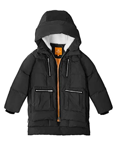 Orolay Children Hooded Down Coat Girls Quilted Puffer Jacket Boys Winter Jackets Black 140CM
