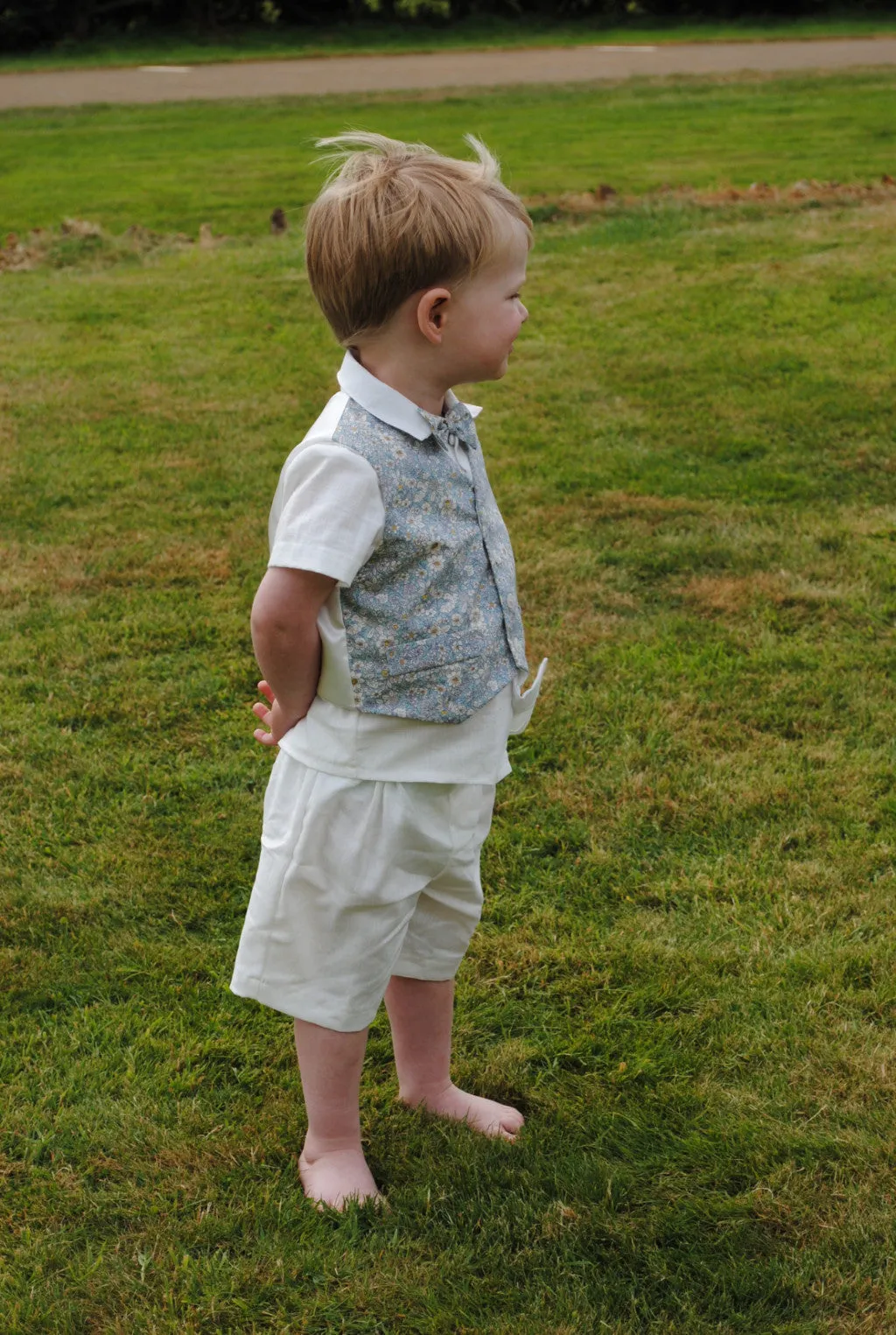 Page Boy outfit 'Alex'  Linen suit and waist coat set