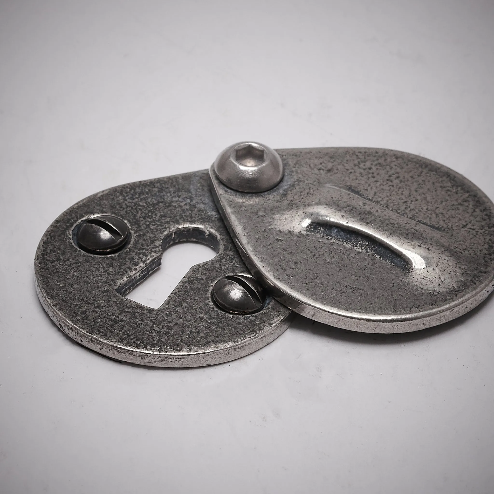 Pewter Oval Covered Escutcheon