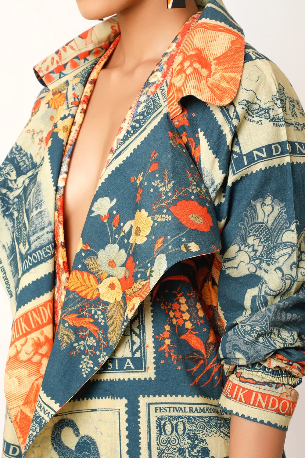Postage Stamp Printed Trench