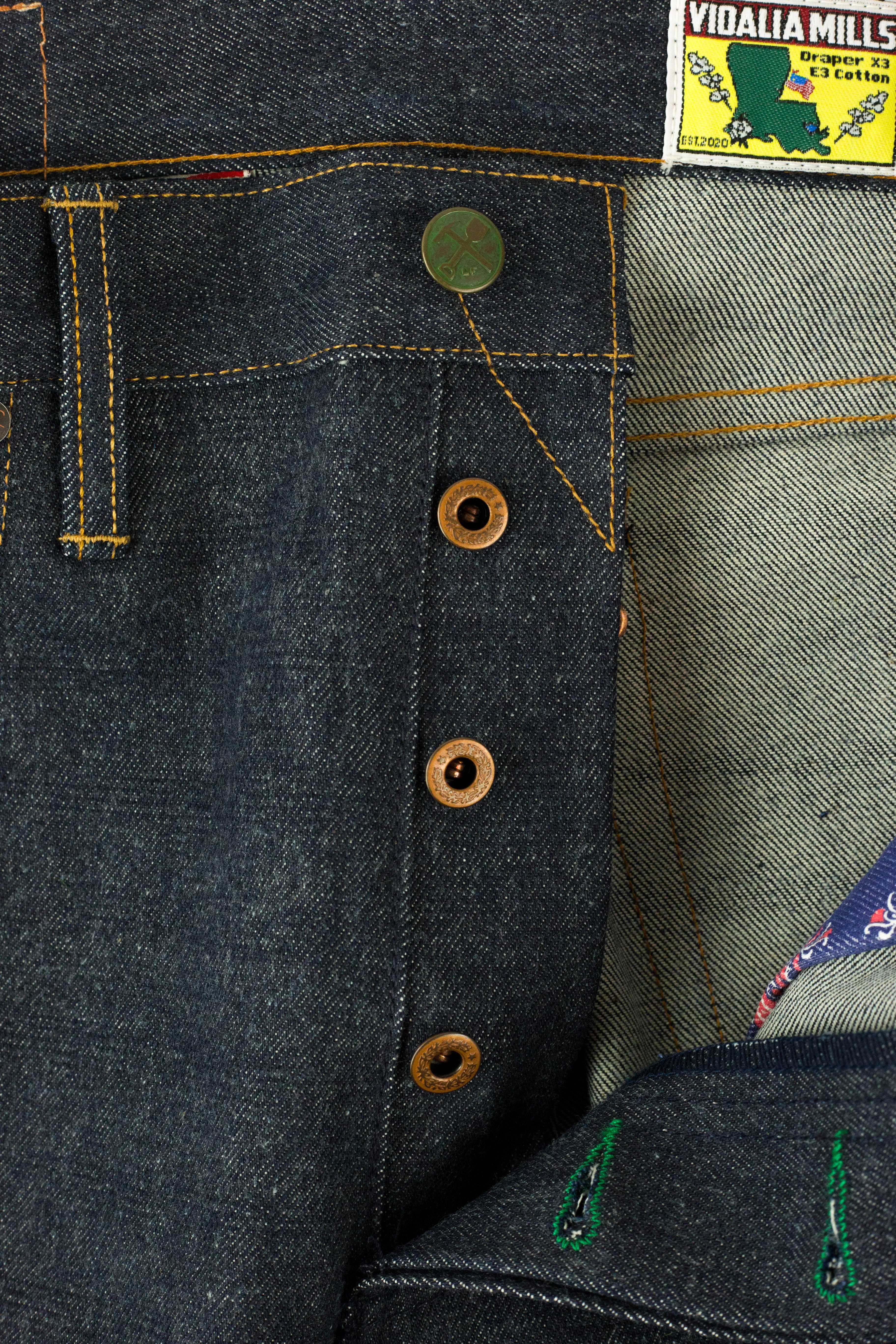 Pre Order - Atlas Vidalia Mills 14 oz Indigo Raw Denim - 3 Weeks