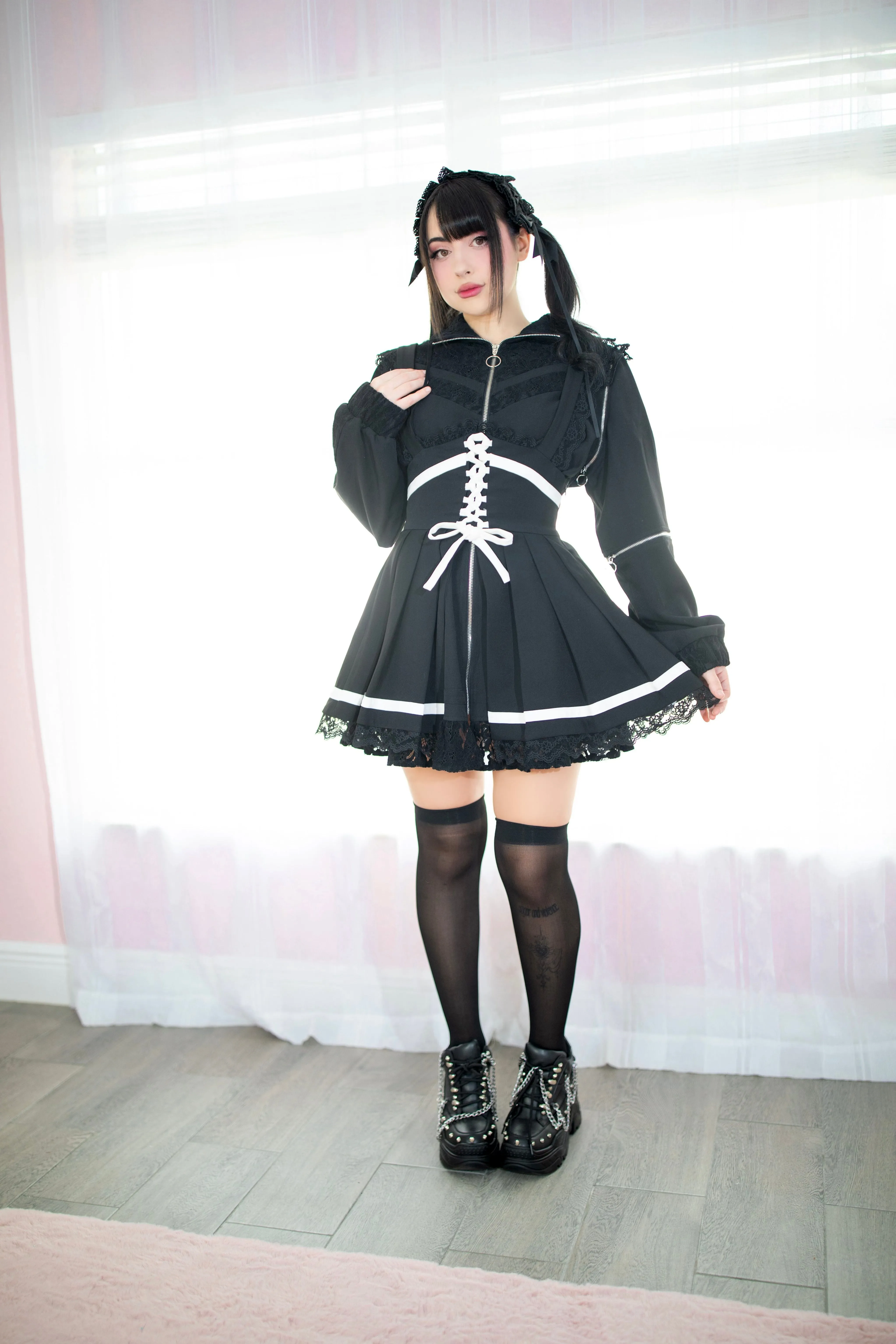(Pre-Order) Lacebound Maid Overlay Skirt   Apron