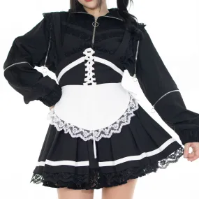 (Pre-Order) Lacebound Maid Overlay Skirt   Apron