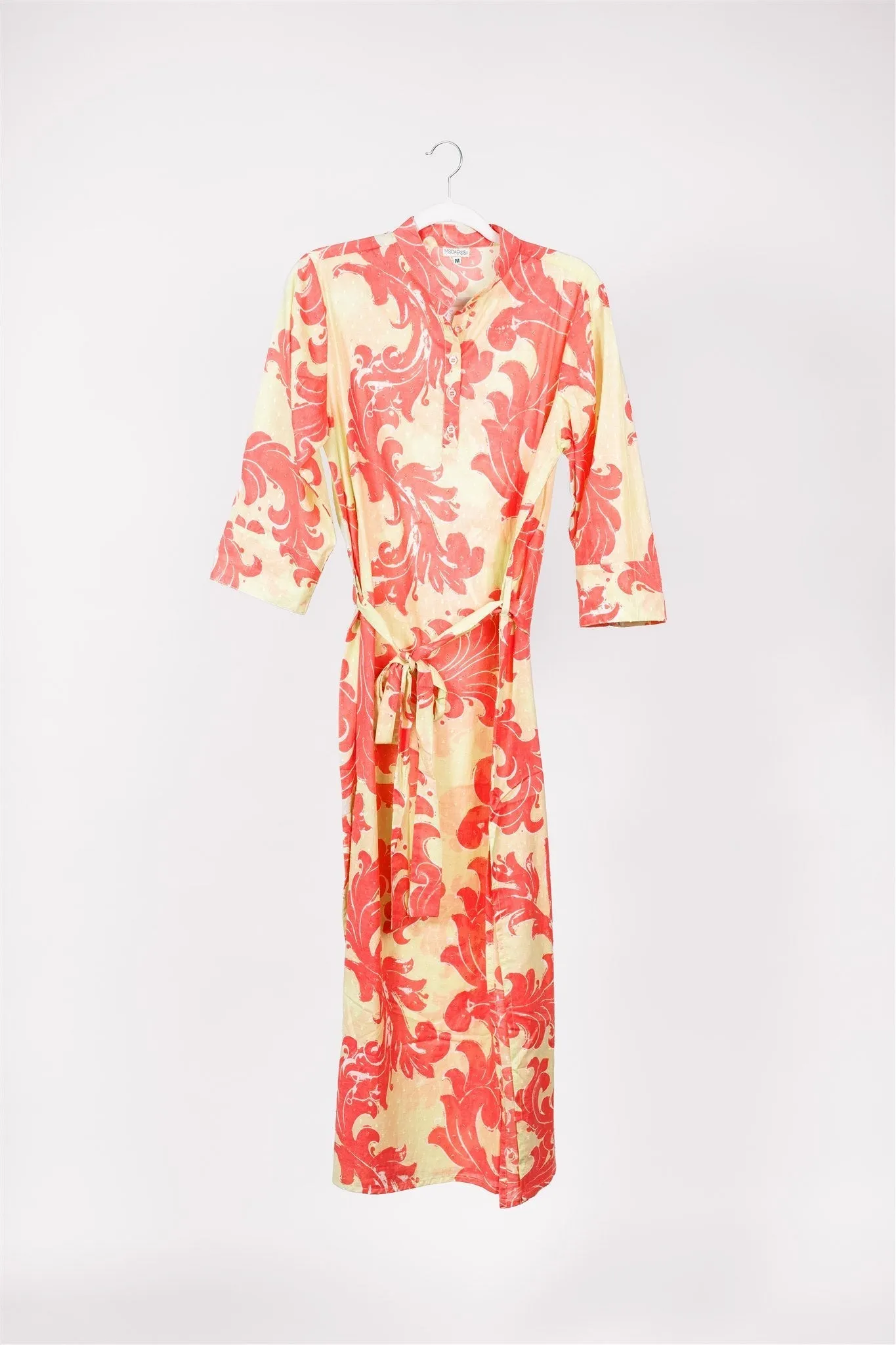 Preorder - Elina Maxi Dress Baroque Swirl Pistachio Pink