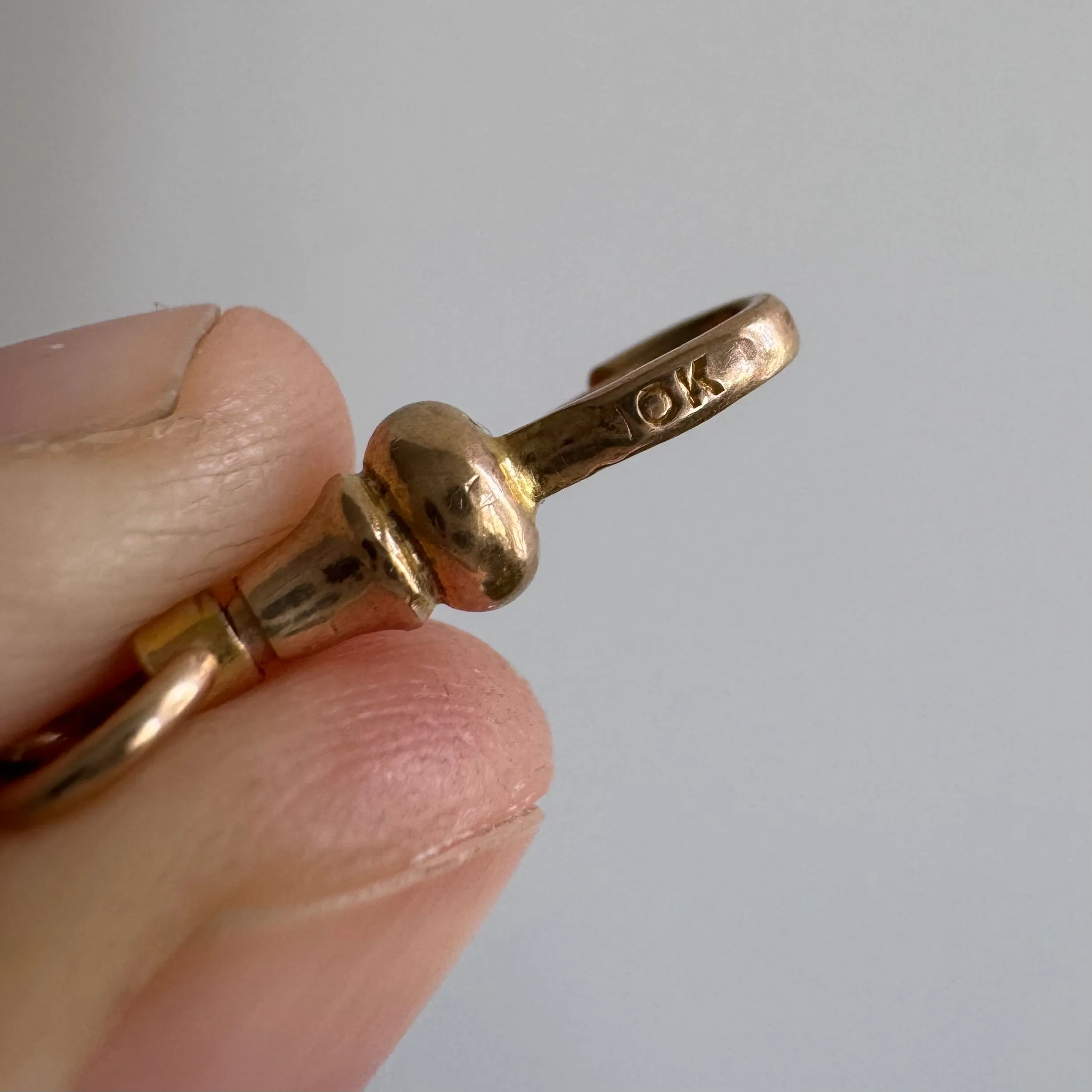 reimagined A N T I Q U E // watch chain mashup / 10k rosy gold curb and fancy figaro chain / 20.25"