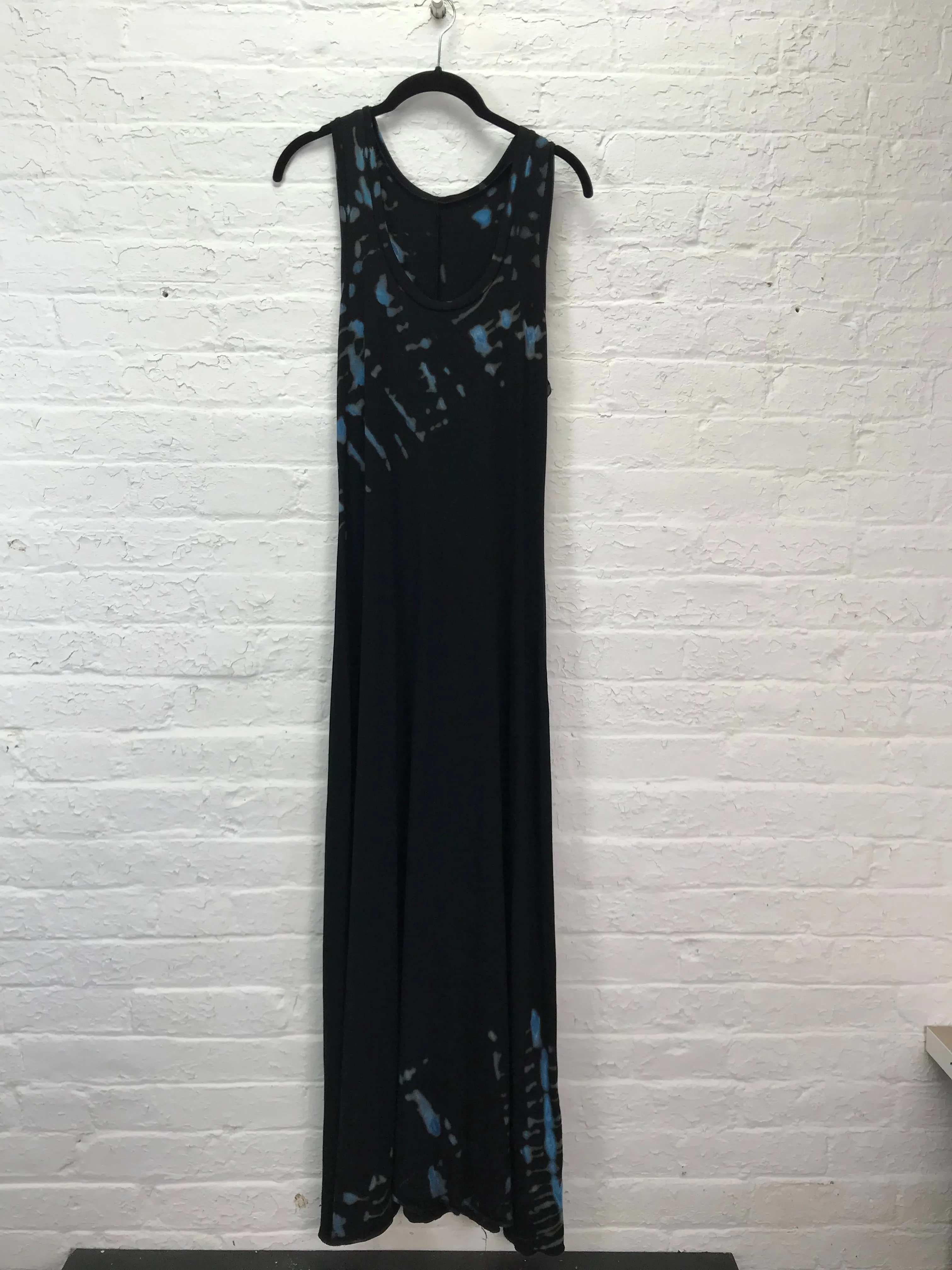 Roxy Racerback Maxi Tank Dress in Blue Hieroglyphics