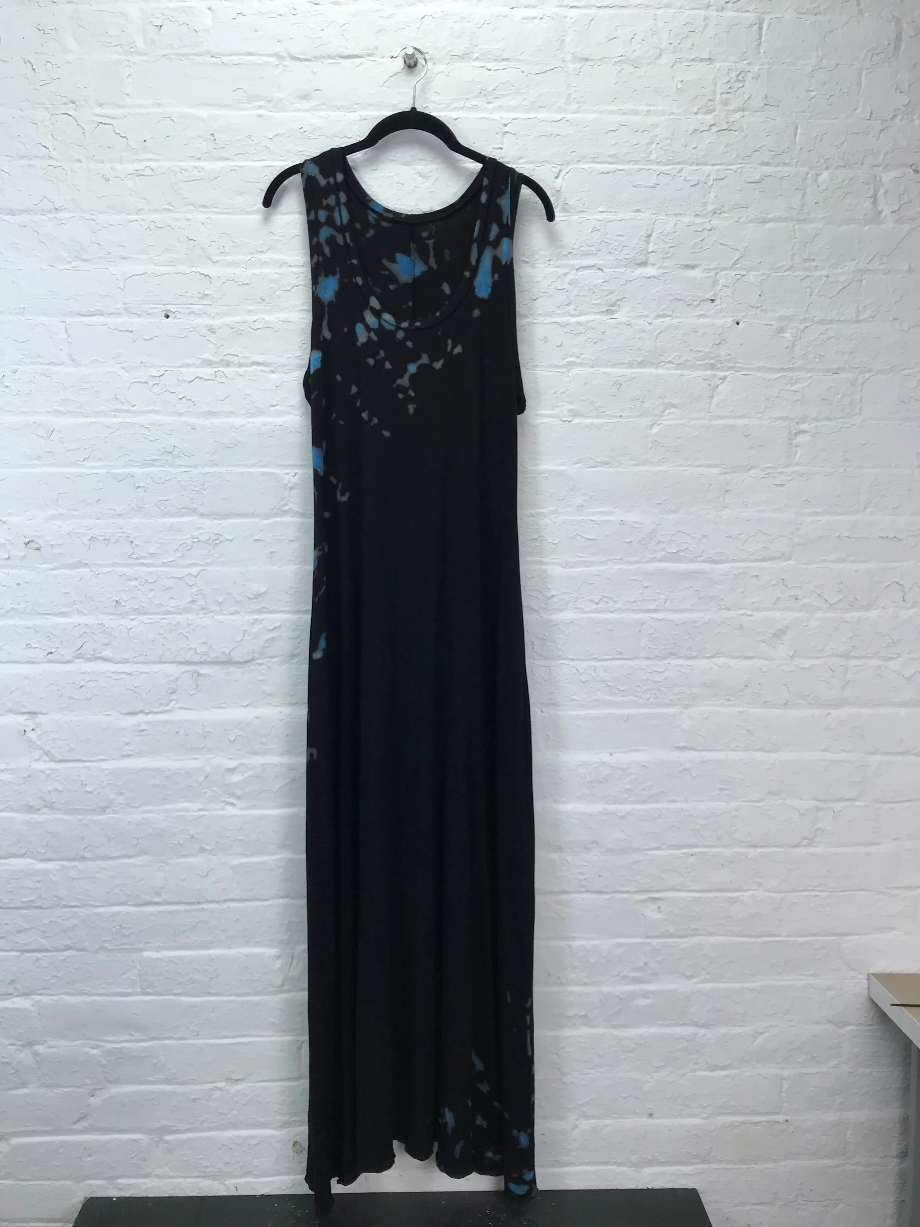 Roxy Racerback Maxi Tank Dress in Blue Hieroglyphics