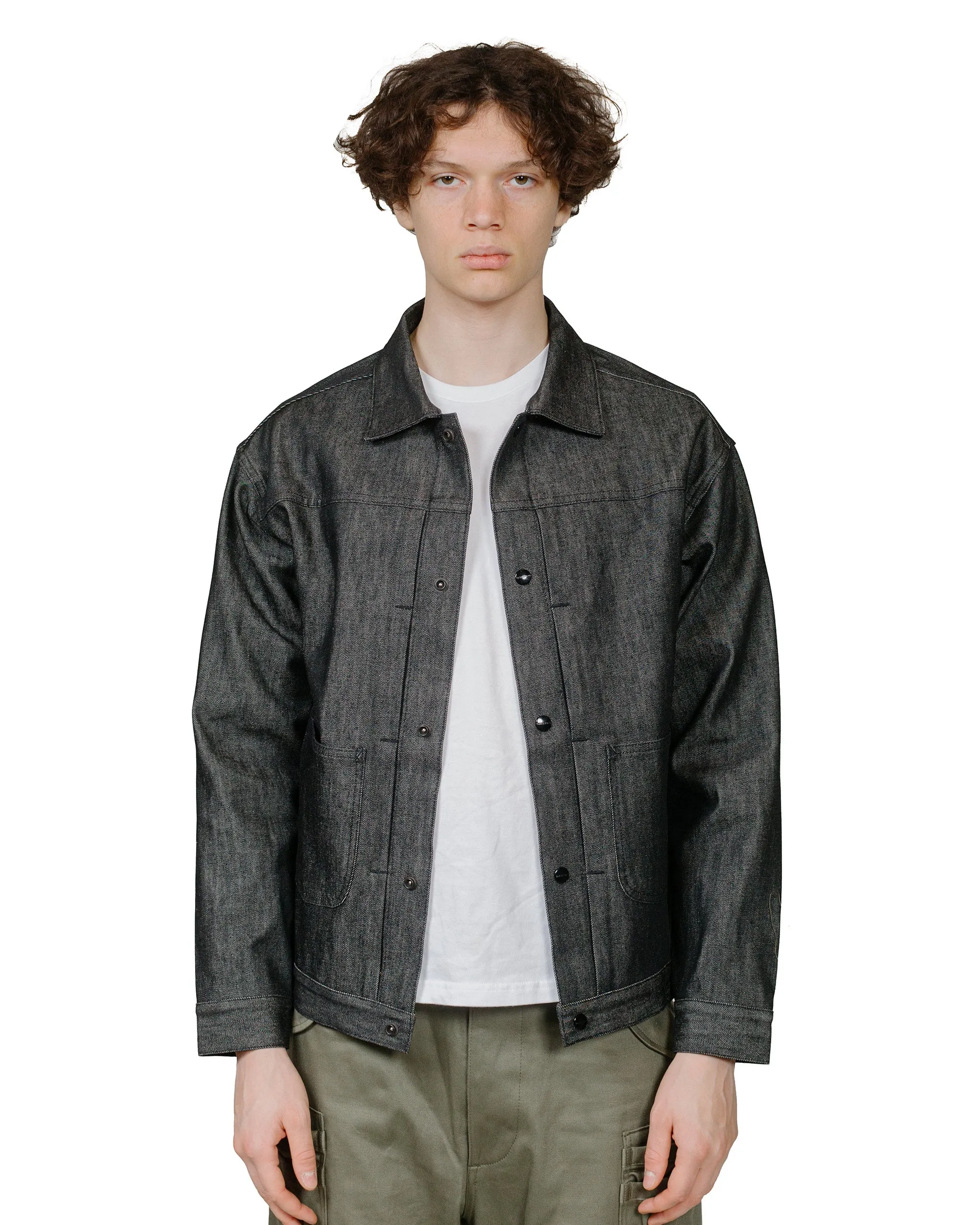 Sassafras Gardeners Jacket 13oz Slab Denim Black