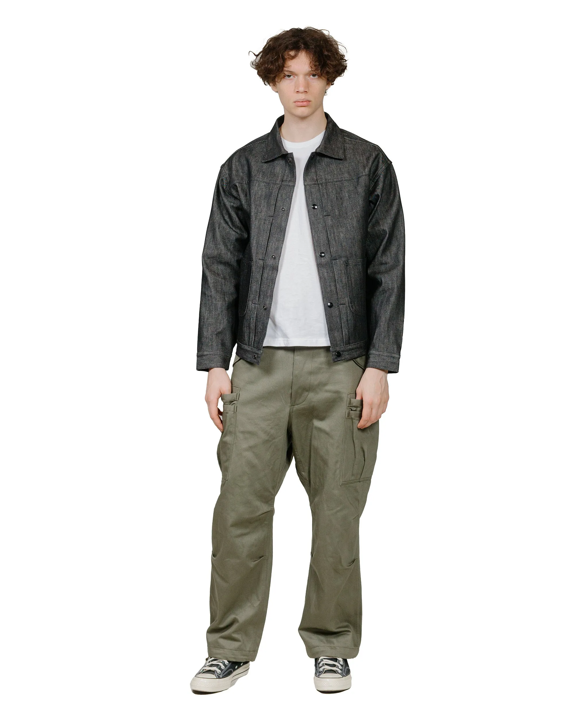 Sassafras Gardeners Jacket 13oz Slab Denim Black