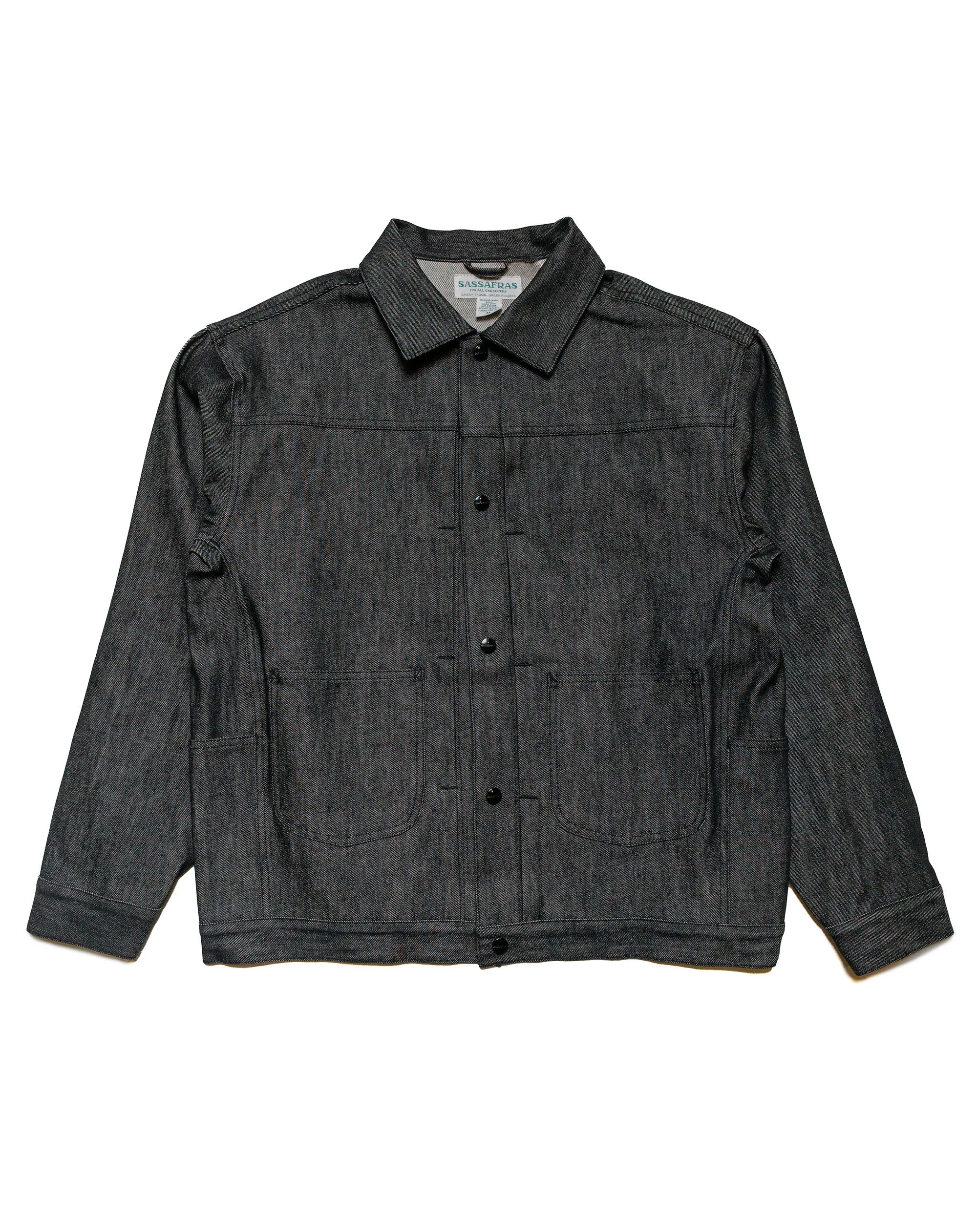 Sassafras Gardeners Jacket 13oz Slab Denim Black