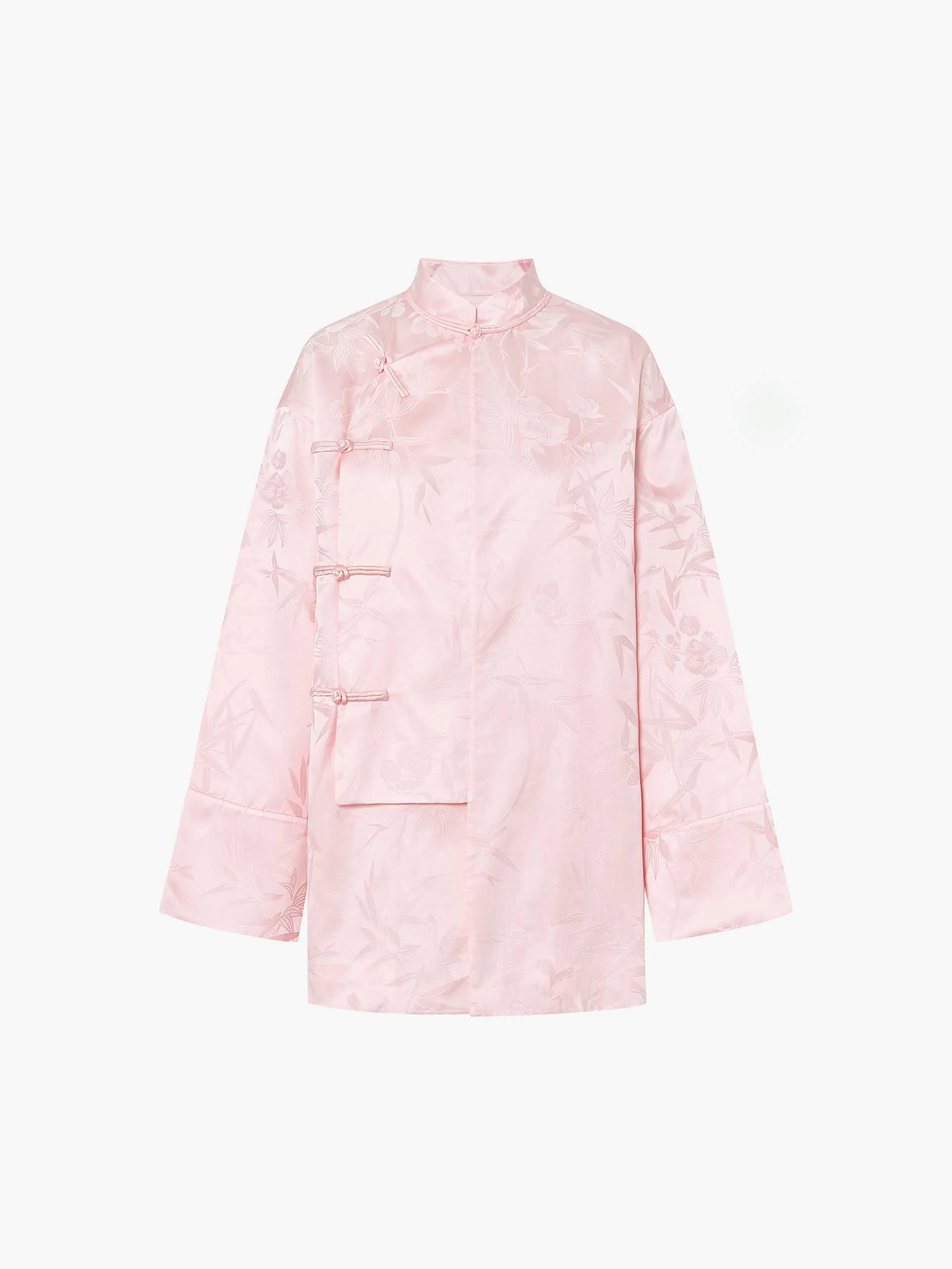 Silk Blend Jacquard Coat