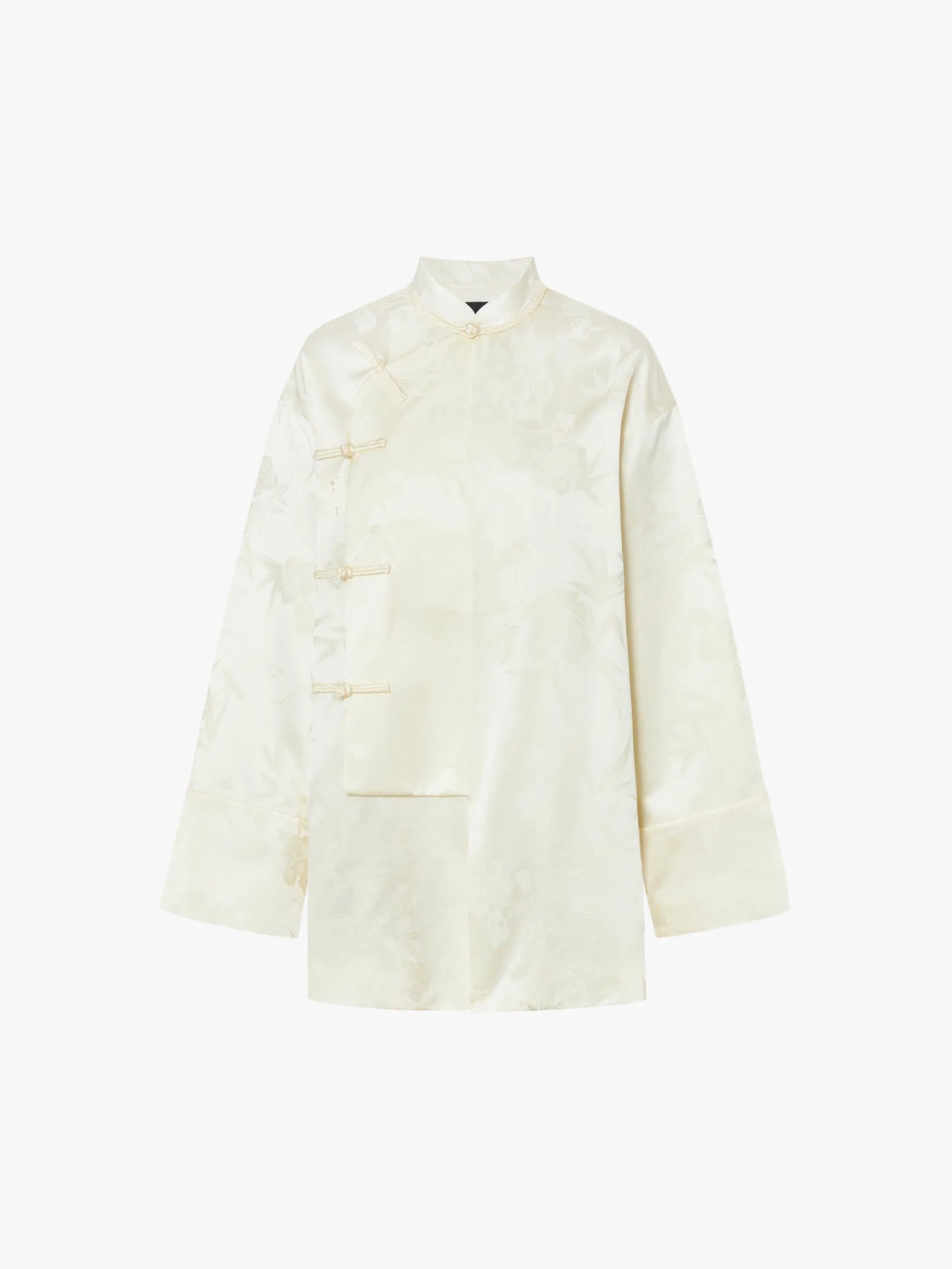 Silk Blend Jacquard Coat