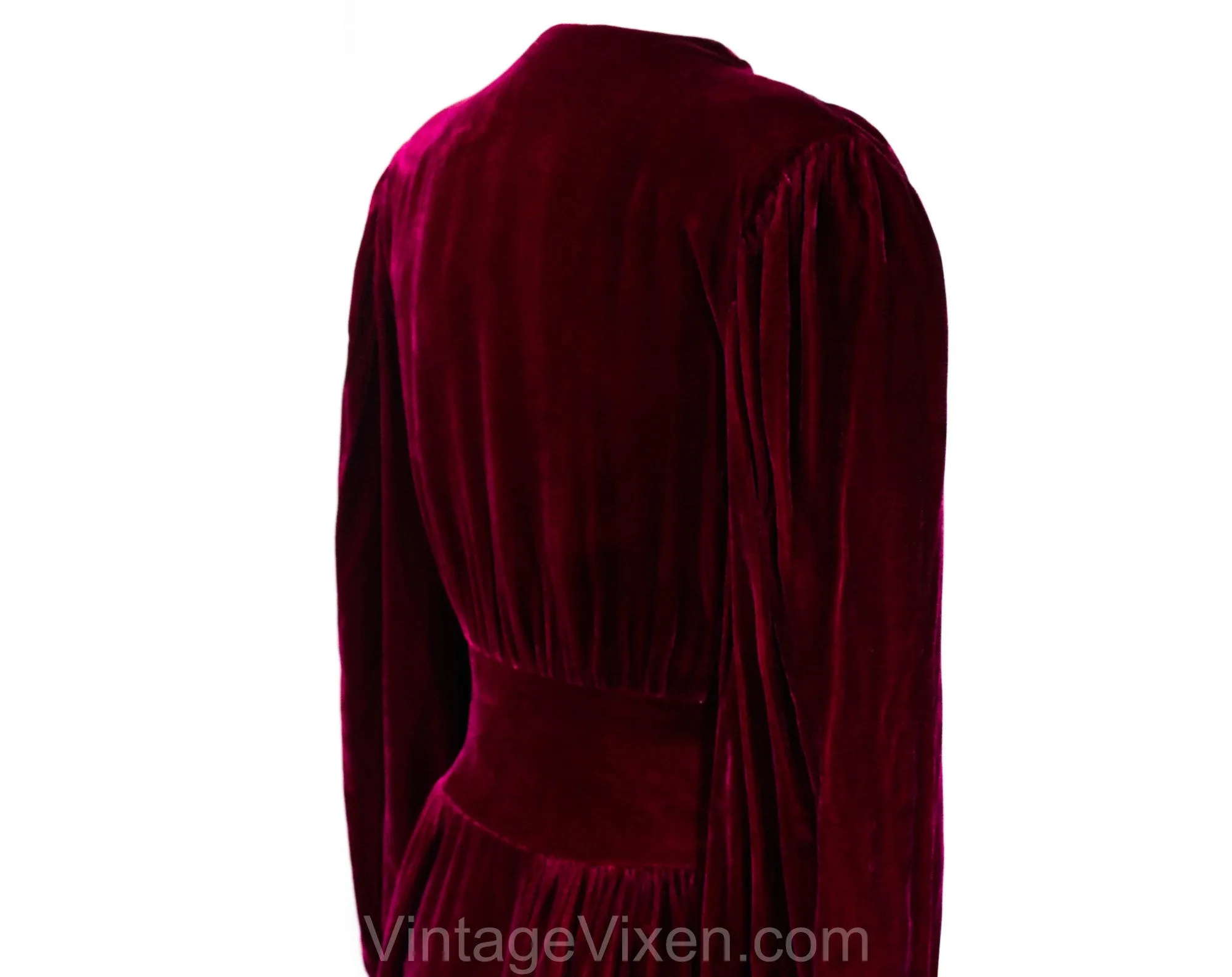 Size 8 1930s Evening Coat - Orchid Purple Velvet Opera Coat with Lilac Pink Satin Lining - Authentic 30s 40s Formal Redingote - Bust 37.5