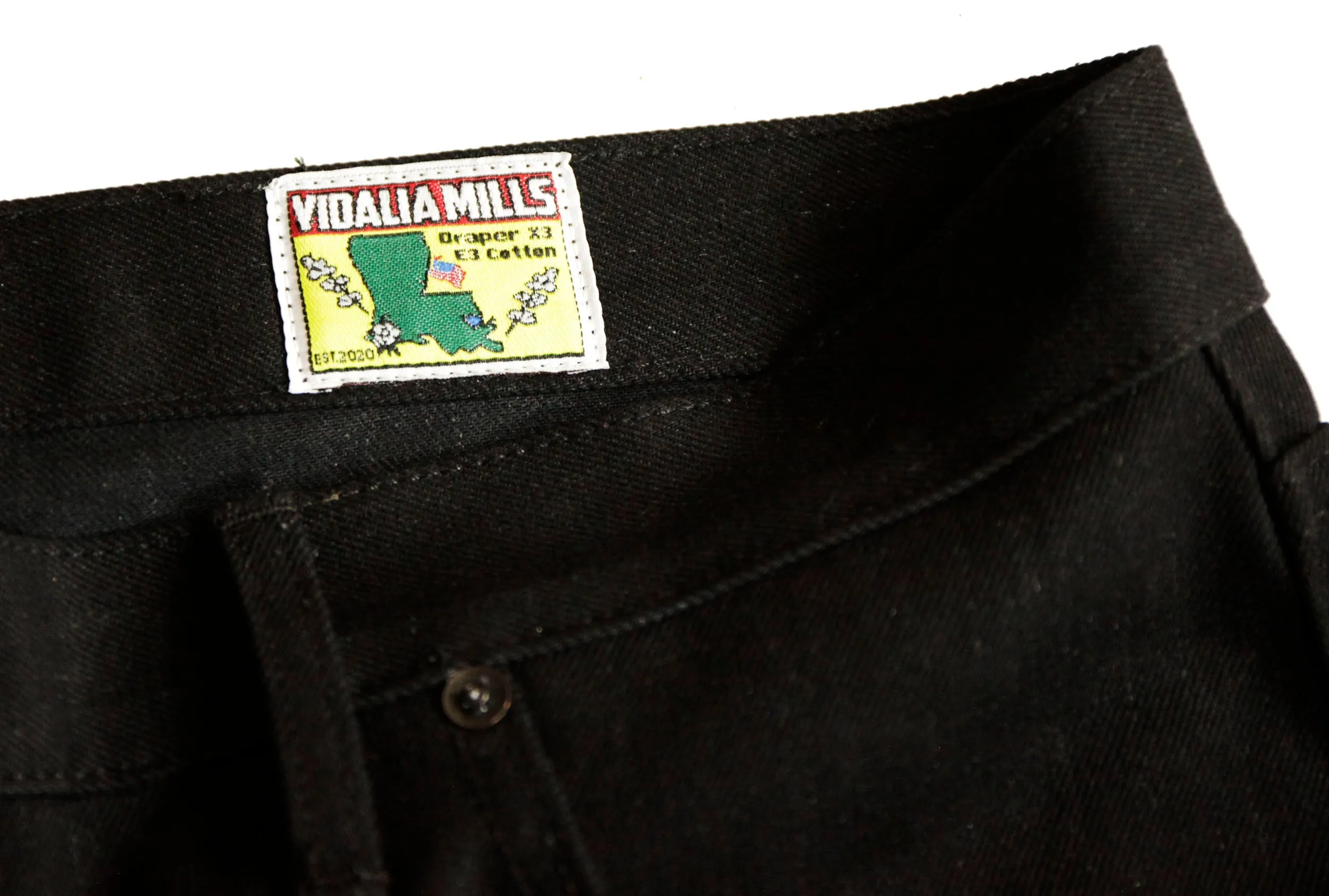 Smokestacks Black Maria Vidalia Mills 14 oz selvedge Sulphur Denim Wide Leg ** size up inch in the waist
