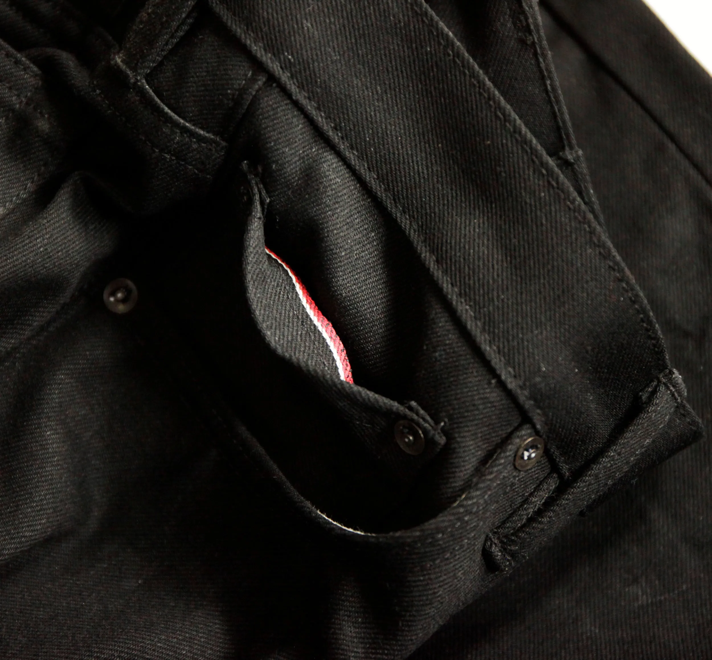 Smokestacks Black Maria Vidalia Mills 14 oz selvedge Sulphur Denim Wide Leg ** size up inch in the waist